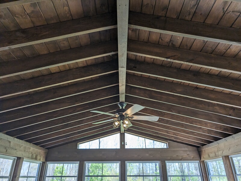 Vaulted patio ceiling